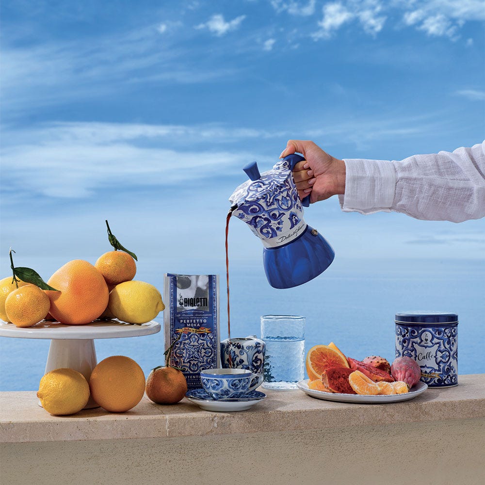 Moka Induction Bialetti Dolce&Gabbana Blu Mediterraneo