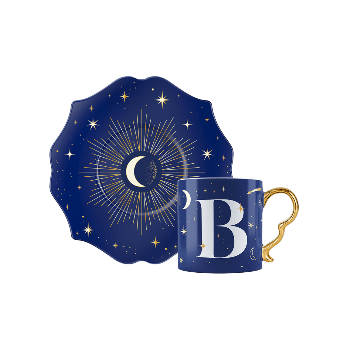 Tazzina con lettera B - Cielo Stellato