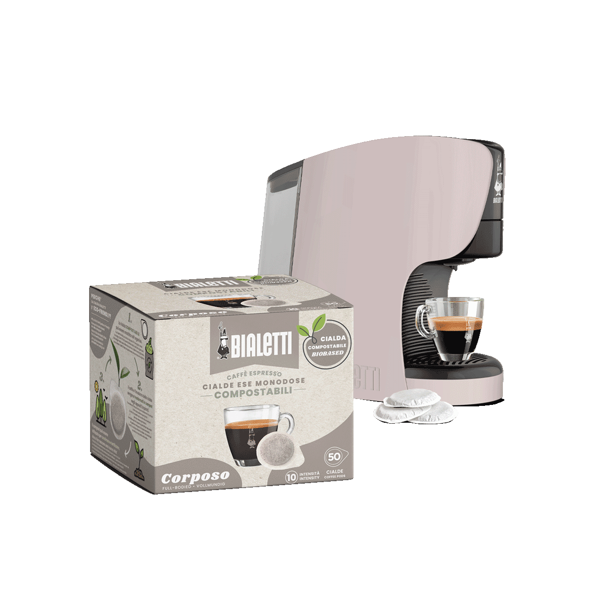 Kit Macchina Espresso - Dama Grey con 1 box di cialde ESE a scelta