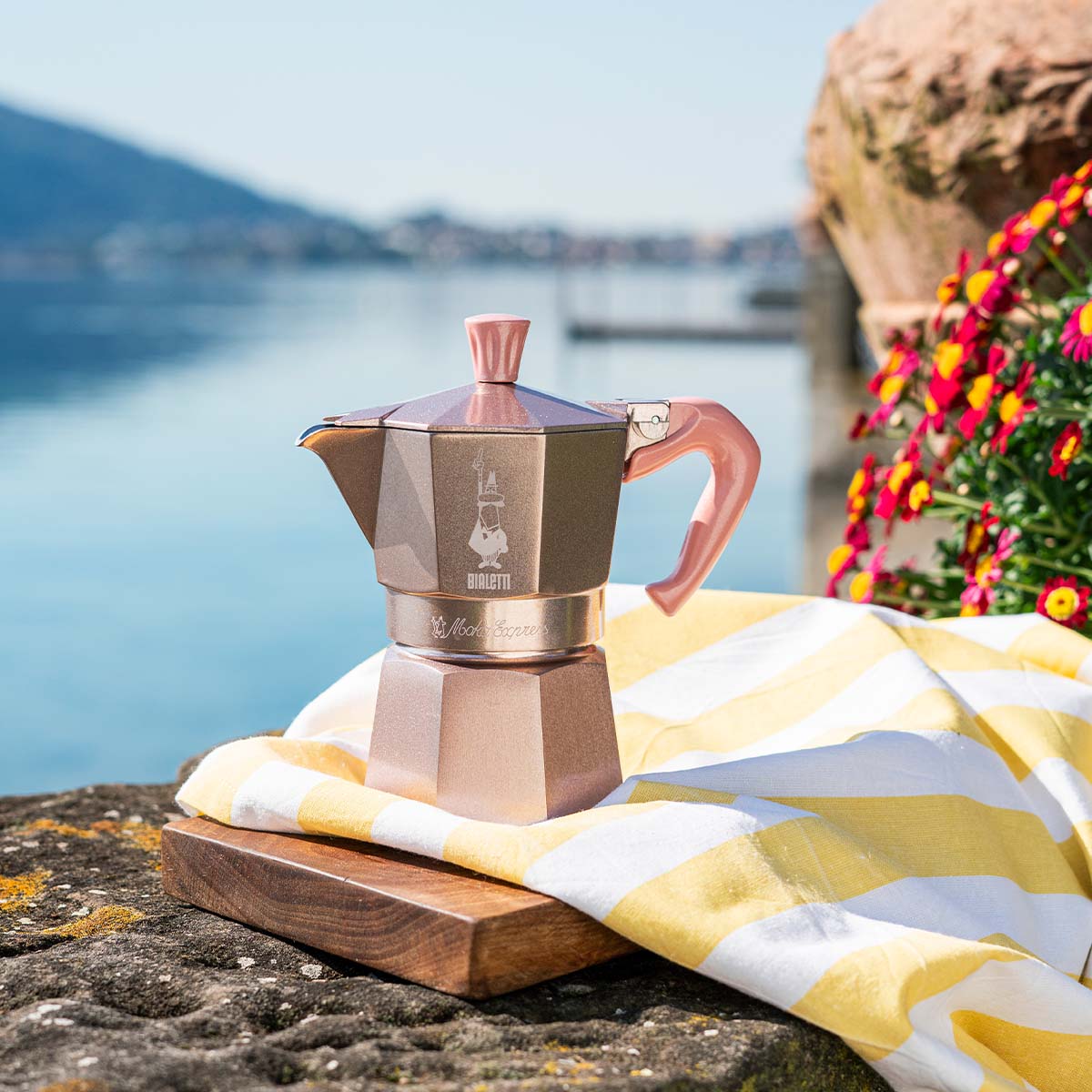 Moka Express 3 tazze rosso corallo