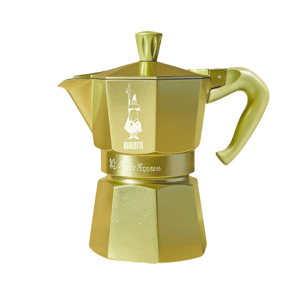 Moka Express 3 tazze verde cedro