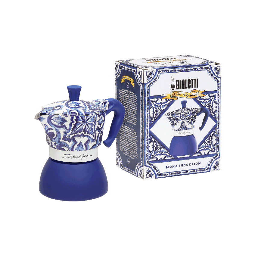 Moka Induction Bialetti Dolce&Gabbana Blu Mediterraneo