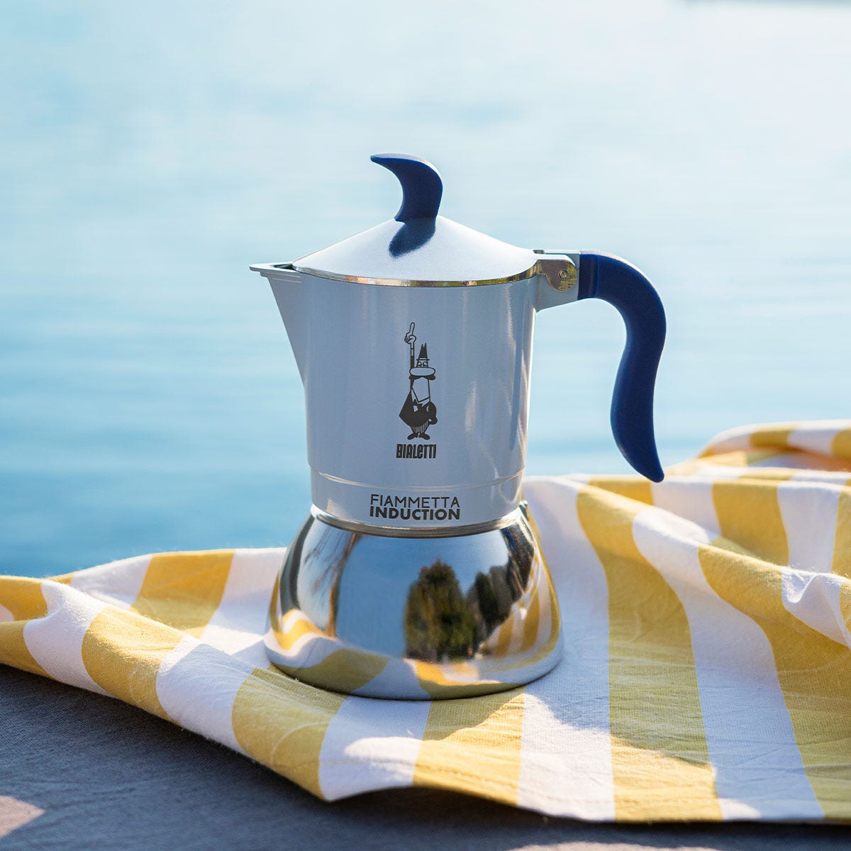 Fiammetta Induction 4 tazze azzurro onda