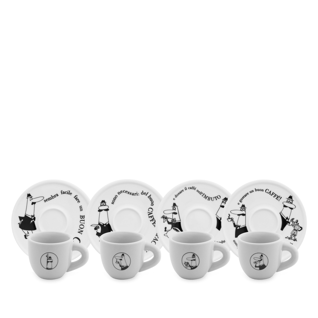 Set 4 tazzine moka carosello
